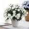 Artificial Daisies Flowers, 14.5 inch White Faux Little Daisy Bouquet, Floral Arrangement for Home Party Wedding Office Store Decor